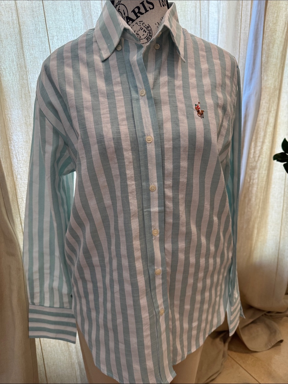 Navy blue & white polo ( factory defected).